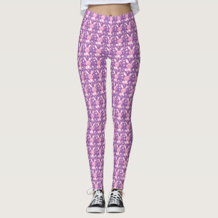 Grafisk gullig rosa kaninkanindamasker leggings