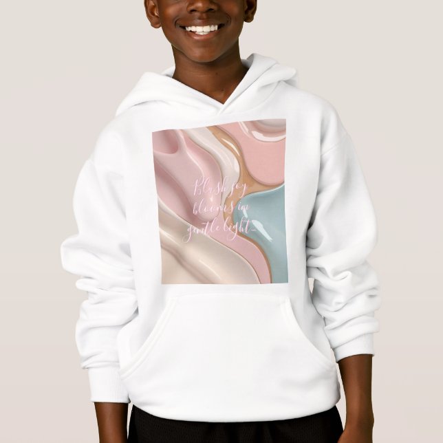 Grafisk hoodie för barn i överdragspullover-stil t shirt (Framsida)
