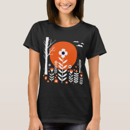 Grafisk illustration av ett nattlandskap t shirt