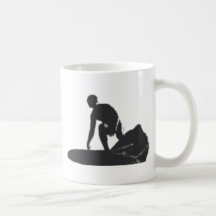 Grafisk kaffemugg för surfare