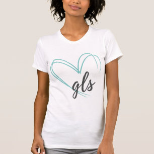 Grafisk kärleksbutik Märkesvaror GLS Hjärta T Shirt