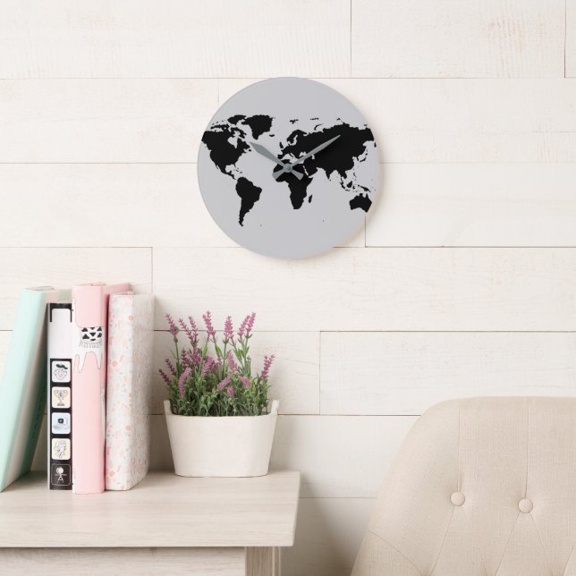 grafisk karta för värld stor klocka (Läsesal)