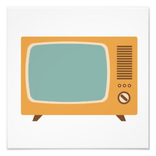 Grafisk klassikertelevisionuppsättning fototryck