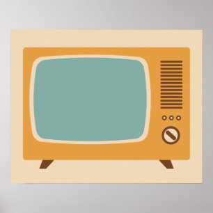 Grafisk klassikertelevisionuppsättning poster