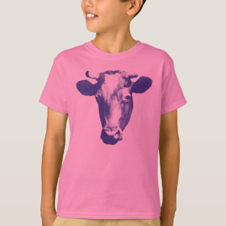 Grafisk ko för lilapopkonst t shirt