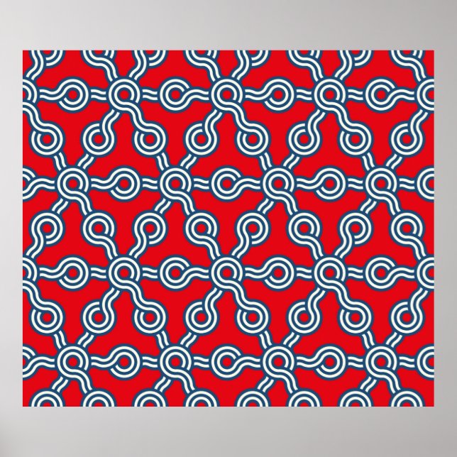 grafisk lattice sömlös mönster med hexagons gri poster (Framsidan)