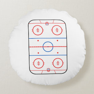 Grafisk lek för hockey för isisbanadiagram rund kudde