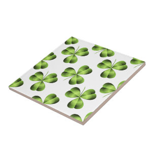 Grafisk lövklöver för Shamrock tre Kakelplatta