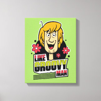 Grafisk lurvig "lik Groovy man" Canvastryck
