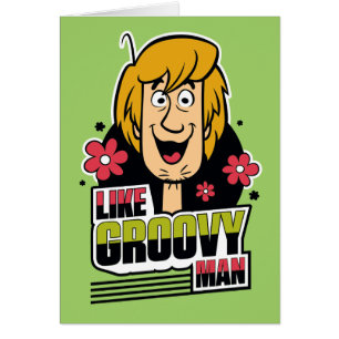 Grafisk lurvig "lik Groovy man" Hälsningskort
