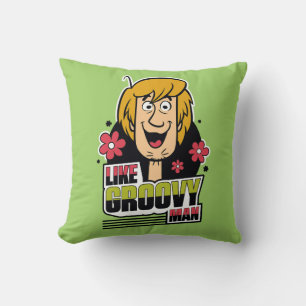 Grafisk lurvig "lik Groovy man" Kudde