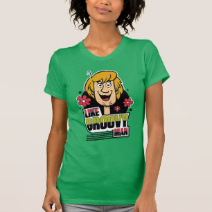 Grafisk lurvig "lik Groovy man" T Shirt