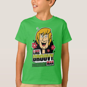 Grafisk lurvig "lik Groovy man" T Shirt