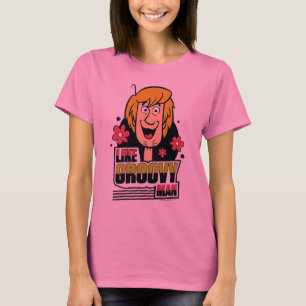 Grafisk lurvig "lik Groovy man" T Shirt