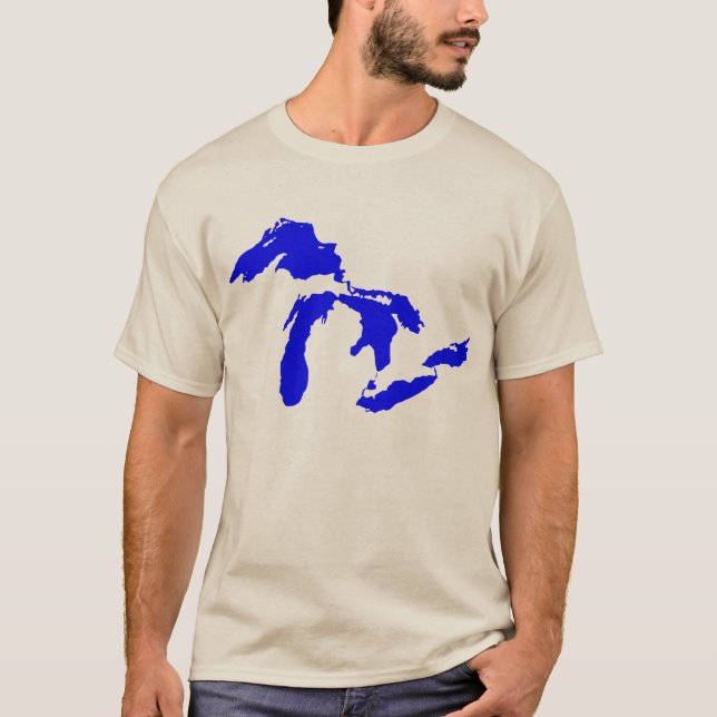 Grafisk manar Great Lakes logotyp Tee Shirt (Framsida)
