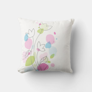 Grafisk modern blomkudde kudde