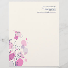 Grafisk modern blommapetalsbrevhuvud brevhuvud