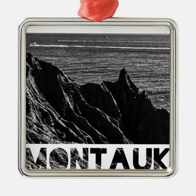 grafisk montauk julgransprydnad metall (Framsidan)