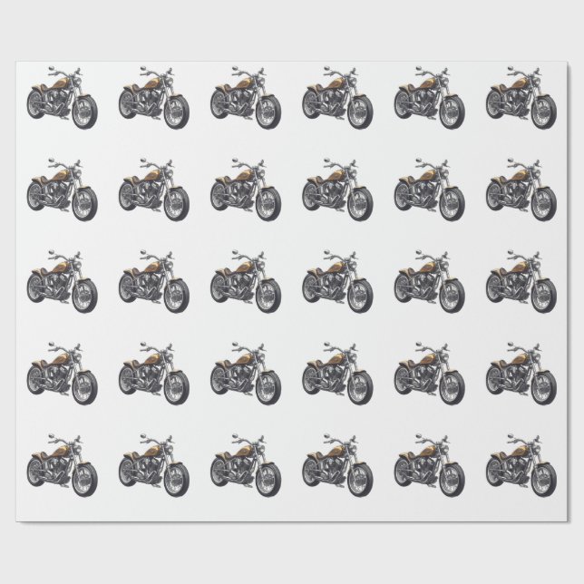 Grafisk motorcykel presentpapper (Platt)