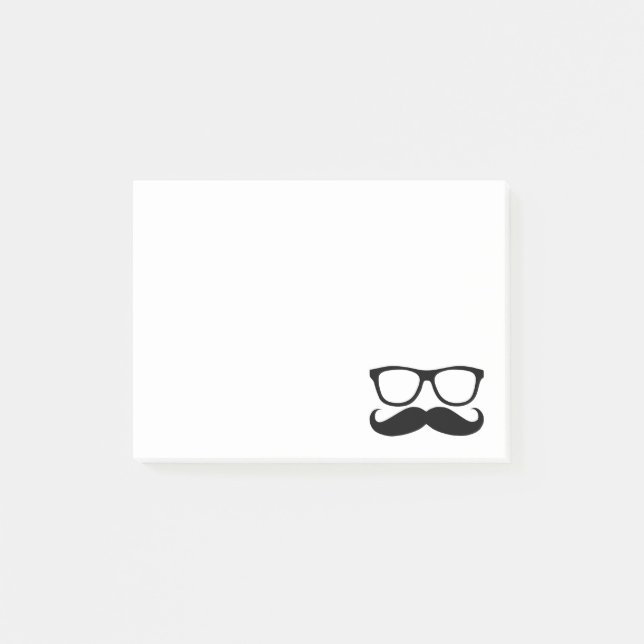 Grafisk mustaschNerdsvart Post-it Block (Framsida)