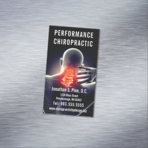 Grafisk (nacken smärtar), Chiropractic för rygg Magnetiska Visitkort