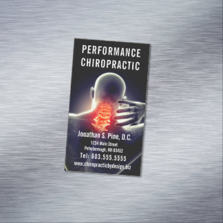 Grafisk (nacken smärtar), Chiropractic för rygg Magnetiska Visitkort