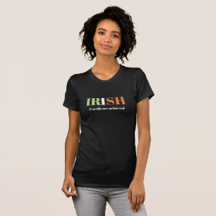 Grafisk Novelty T-shirt IRISH Excellence för kvinn