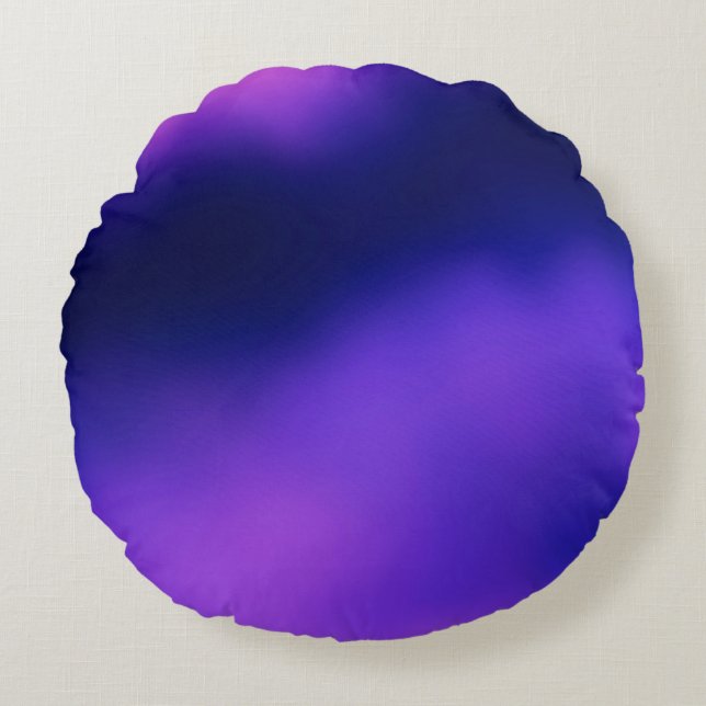 grafisk oskärpa, modern struktur-färgad abstrakt d rund kudde (Framsidan)