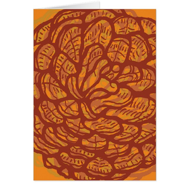Grafisk pinecone hälsningskort (Framsidan)