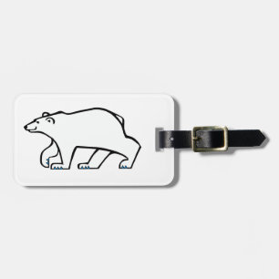 Grafisk POLAR BEAR - Arktiskt vilt - isvitt Bagagebricka