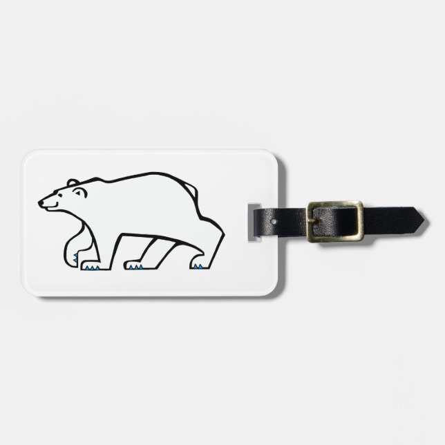 Grafisk POLAR BEAR - Arktiskt vilt - isvitt Bagagebricka (Horisontell Framsida)