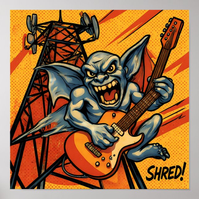 Grafisk Pop Art-panel: SIGNAL SHRED! Seriestil Poster (Framsidan)
