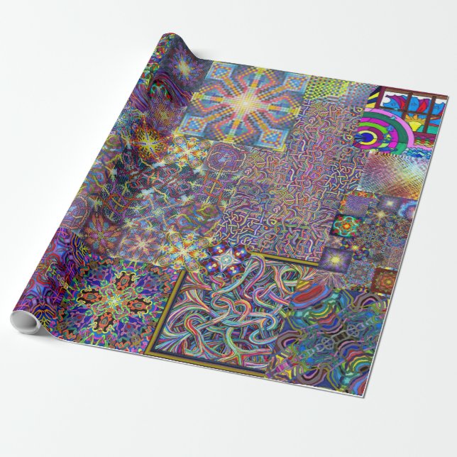 Grafisk Psychedelia Presentpapper (Utrullad)