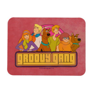 Grafisk Retro tecknad Scooby-Doo "för Groovy Magnet
