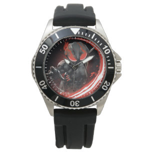 Grafisk röd hårt slag Aquaman för svart Manta Armbandsur