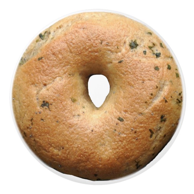 Grafisk rolig foodie 2D för bagel Knopp (Framsidan)