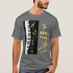 Grafisk rolig musik noter för tee shirt