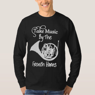 Grafisk rolig slogan för musikvalthorn t-shirt