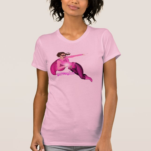 Grafisk rosa flicka t shirt (Framsida)