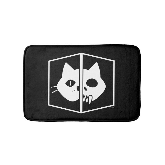 Grafisk Schrödinger katt Badrumsmatta (Framsidan)