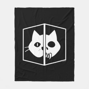 Grafisk Schrödinger katt Fleecefilt