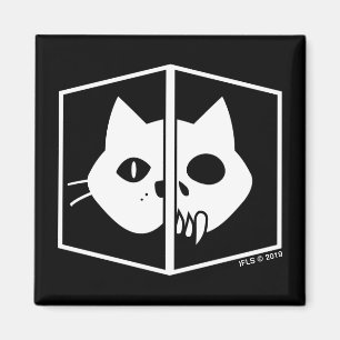 Grafisk Schrödinger katt Magnet