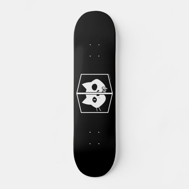 Grafisk Schrödinger katt Mini Skateboard Bräda 18,5 Cm (Framsida)