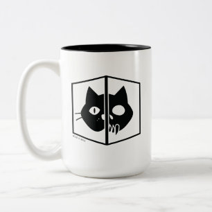 Grafisk Schrödinger katt Två-Tonad Mugg