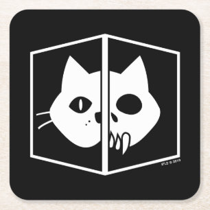 Grafisk Schrödinger katt Underlägg Papper Kvadrat