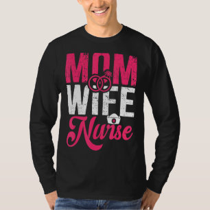 Grafisk sjuksköterska kläder mamma fru sjuksköters t shirt