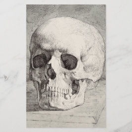 Grafisk Skallekonst: Minimalistisk och djärv bläck Brevpapper