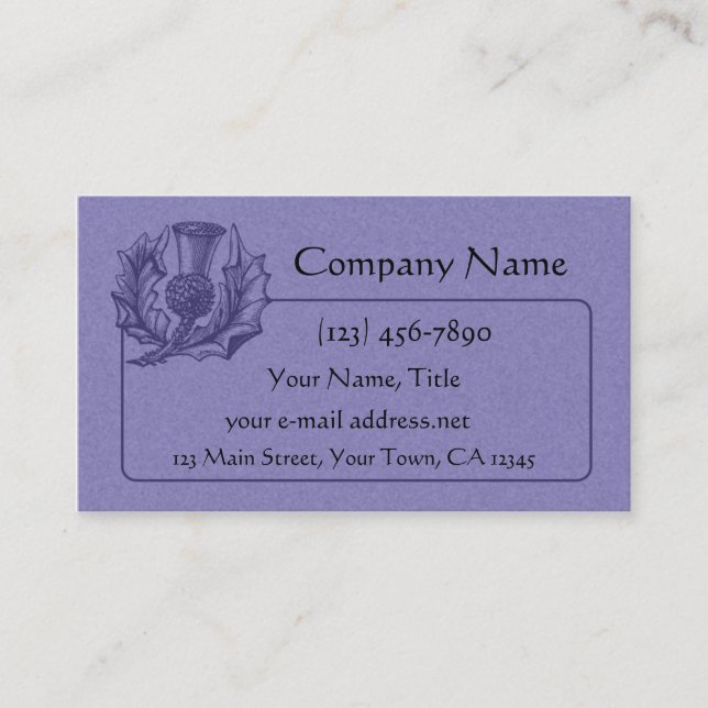 Grafisk skotsk Thistle Visitkort (Framsida)