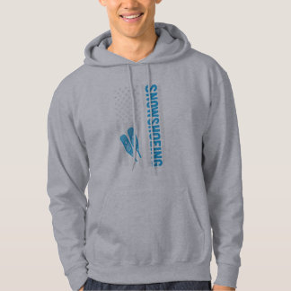 Grafisk snöskoterflagga hoodie
