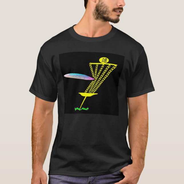 Grafisk T med den Discgolf theme.en Tröja (Framsida)